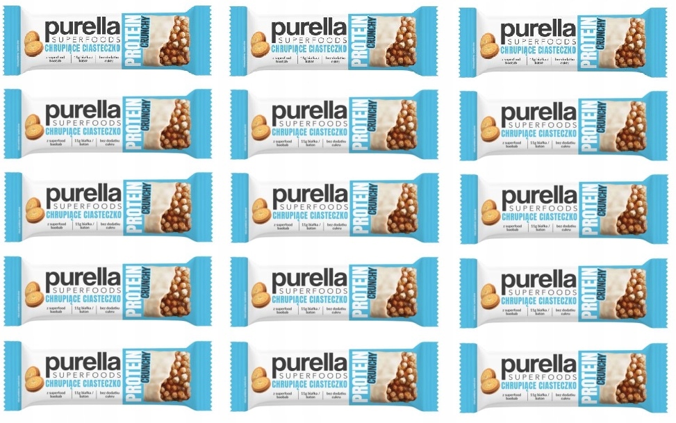 Levně 15 x 45 g Purella proteinová tyčinka křupavá sušenka Karton