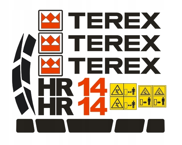 Samolepky s nálepkou Terex HR14