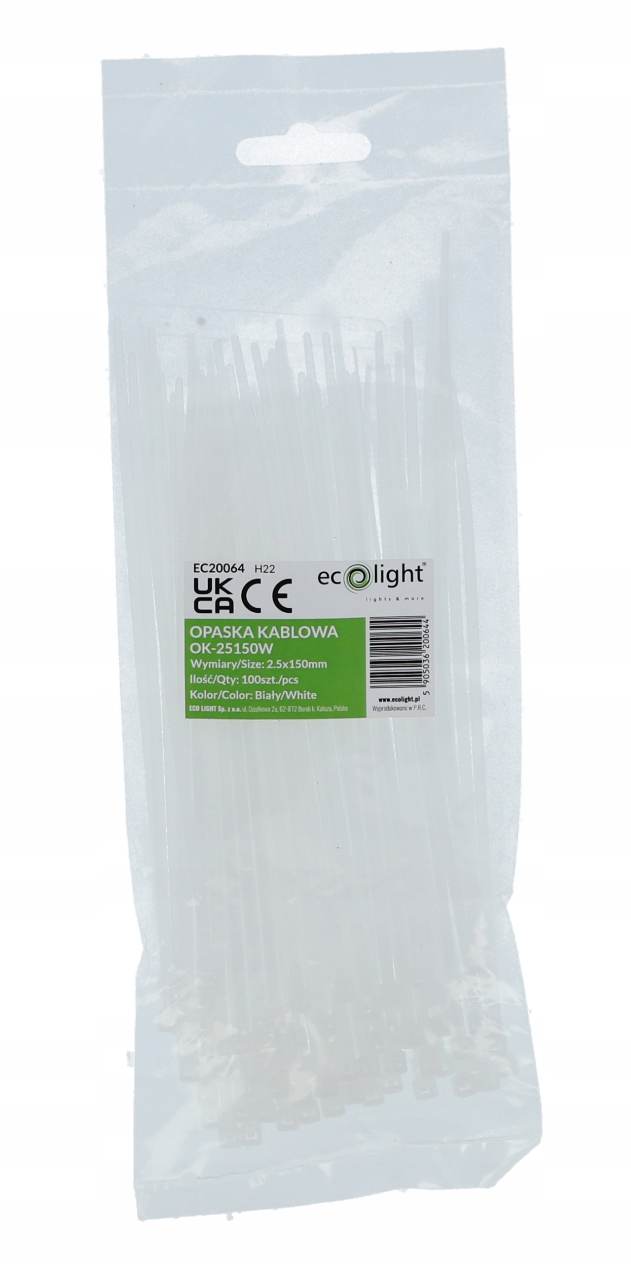 

Opaski Zaciskowe Kablowe Trytki Białe 2,5X150