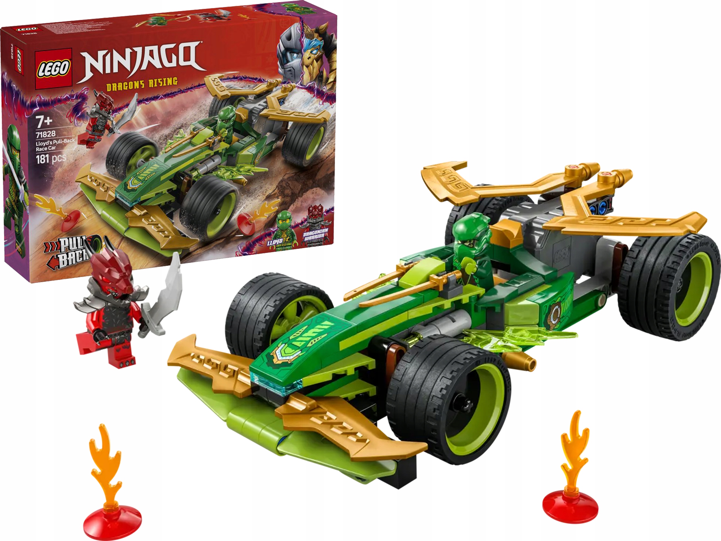 Lego Ninjago Lloydův závodní vůz s pohonem typu Pull-Back 71828