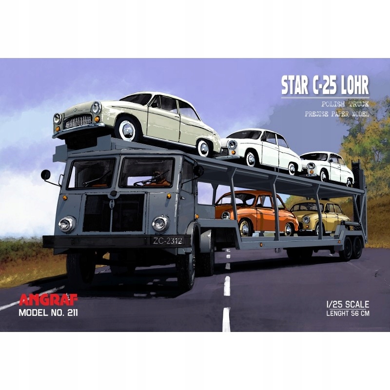Angraf Model 211 Star C-25 s návěsem 5 x Siréna 104 1:25