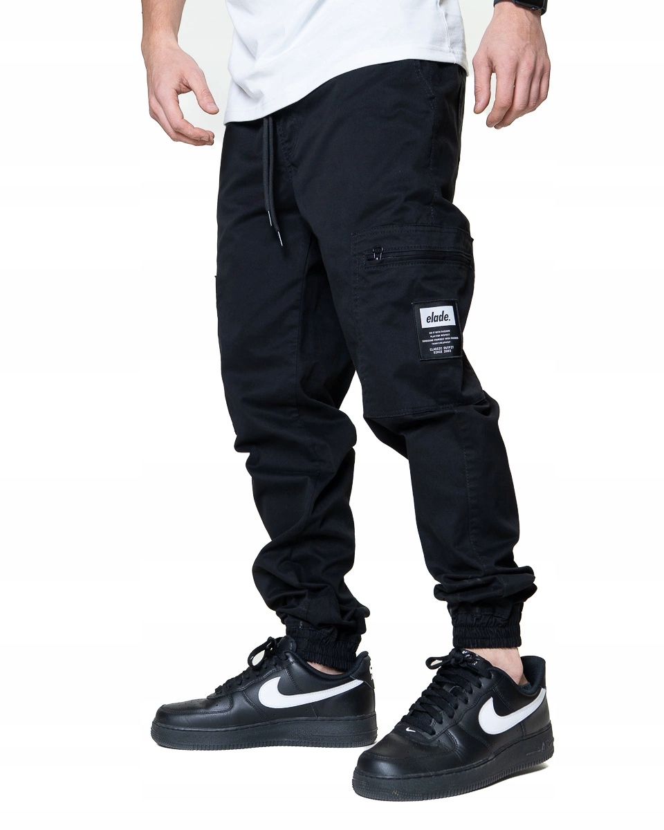 Kalhoty Jogger Elade Cargo Black Pants vel. M