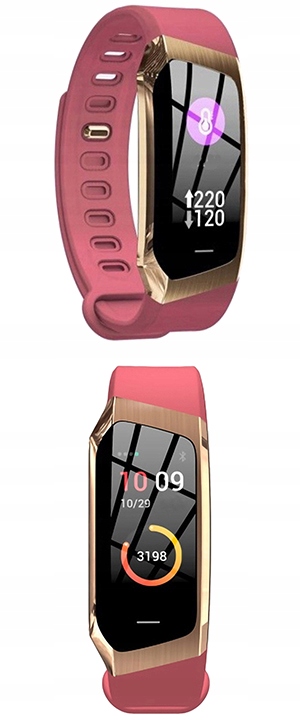 SMARTWATCH SMARTBAND ZEGAREK SPORT OPASKA SPORTOWA CIŚNIENIE DAMSKI AMOLED Wodoszczelność poniżej 20m = WR20