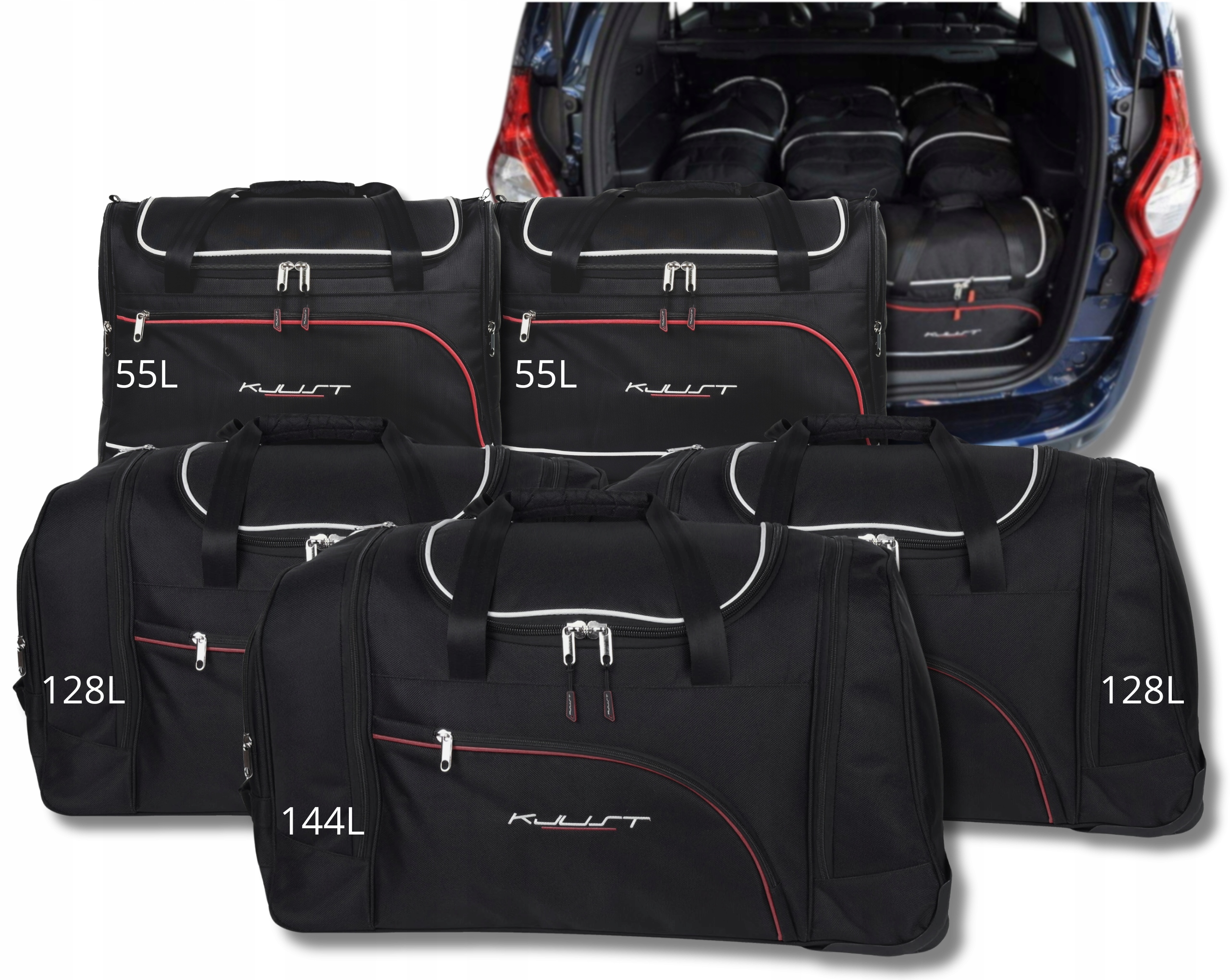 Sada tašiek Komplet Kjust do batožinového priestoru Dacia Lodgy 2012-2022 5 ks