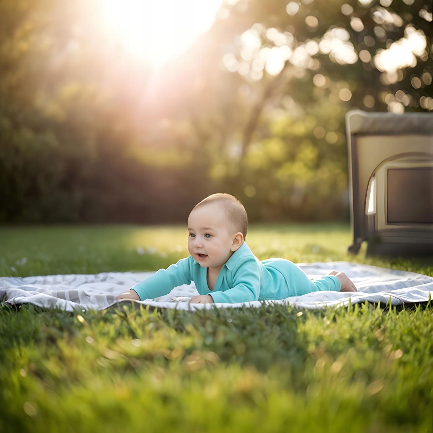 KELIONINĖ LOVELĖ, REGULIUOJAMA, SULANKSTOMA, RAŠIKLIS, TINKLELIS NUO UODŲ, 3 LYGIAI + MAIŠAS, pilka spalva