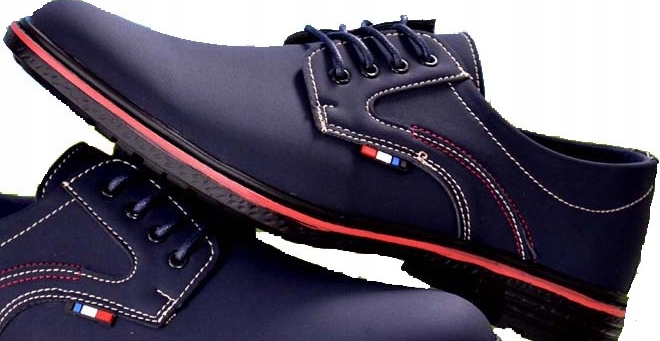 Półbuty Wizytowe Sportowe Do Garnituru Wyjściowe Pantofle Mokasyny Buty blu
