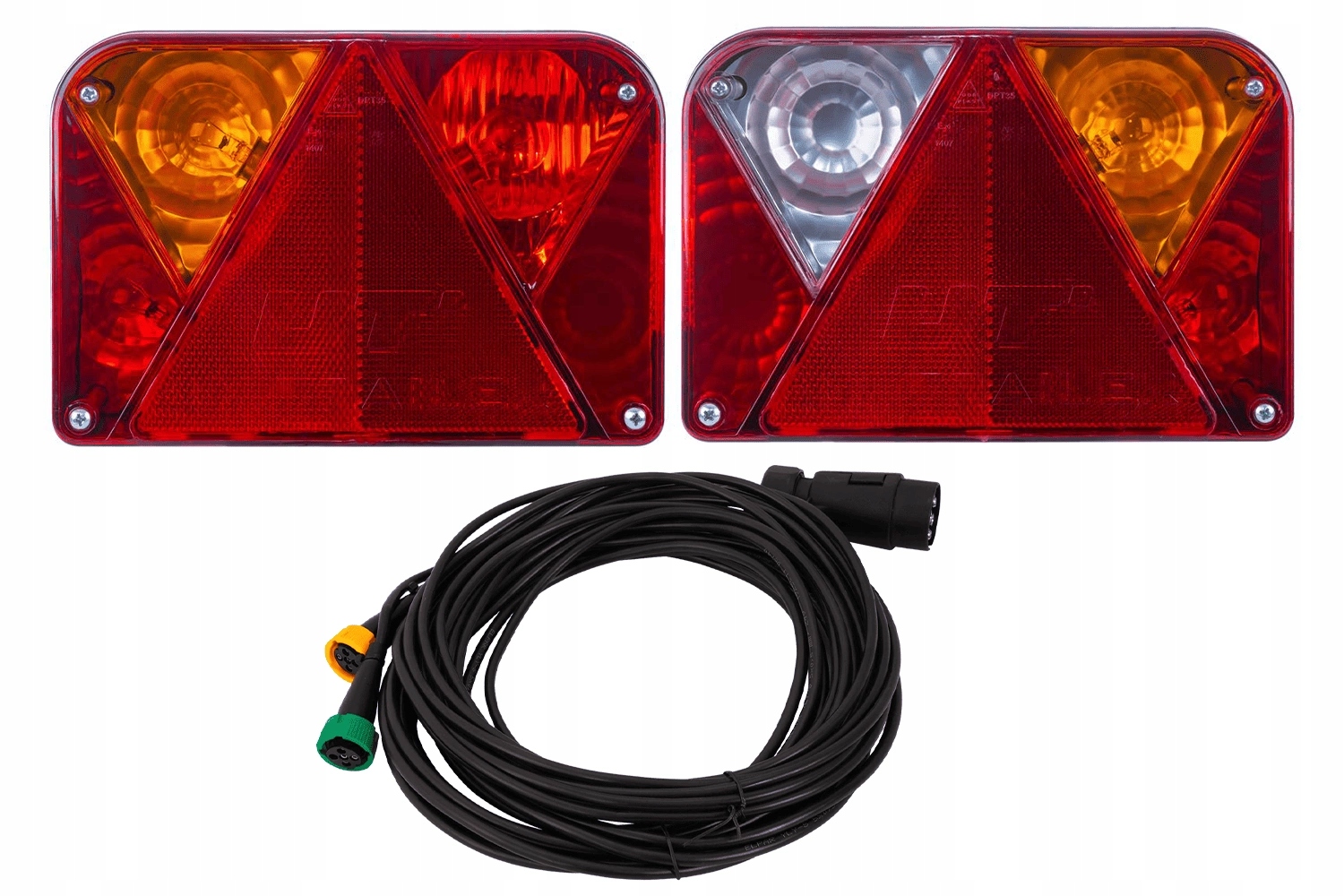 Kombinované zadní světla s paprskem 4,5 m 7-pin Komplet