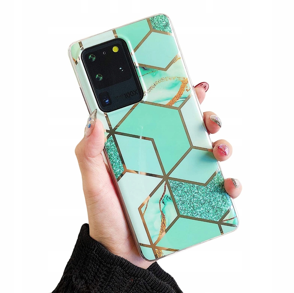 

Etui Zielone Marmur Gold do Galaxy S20 Ultra