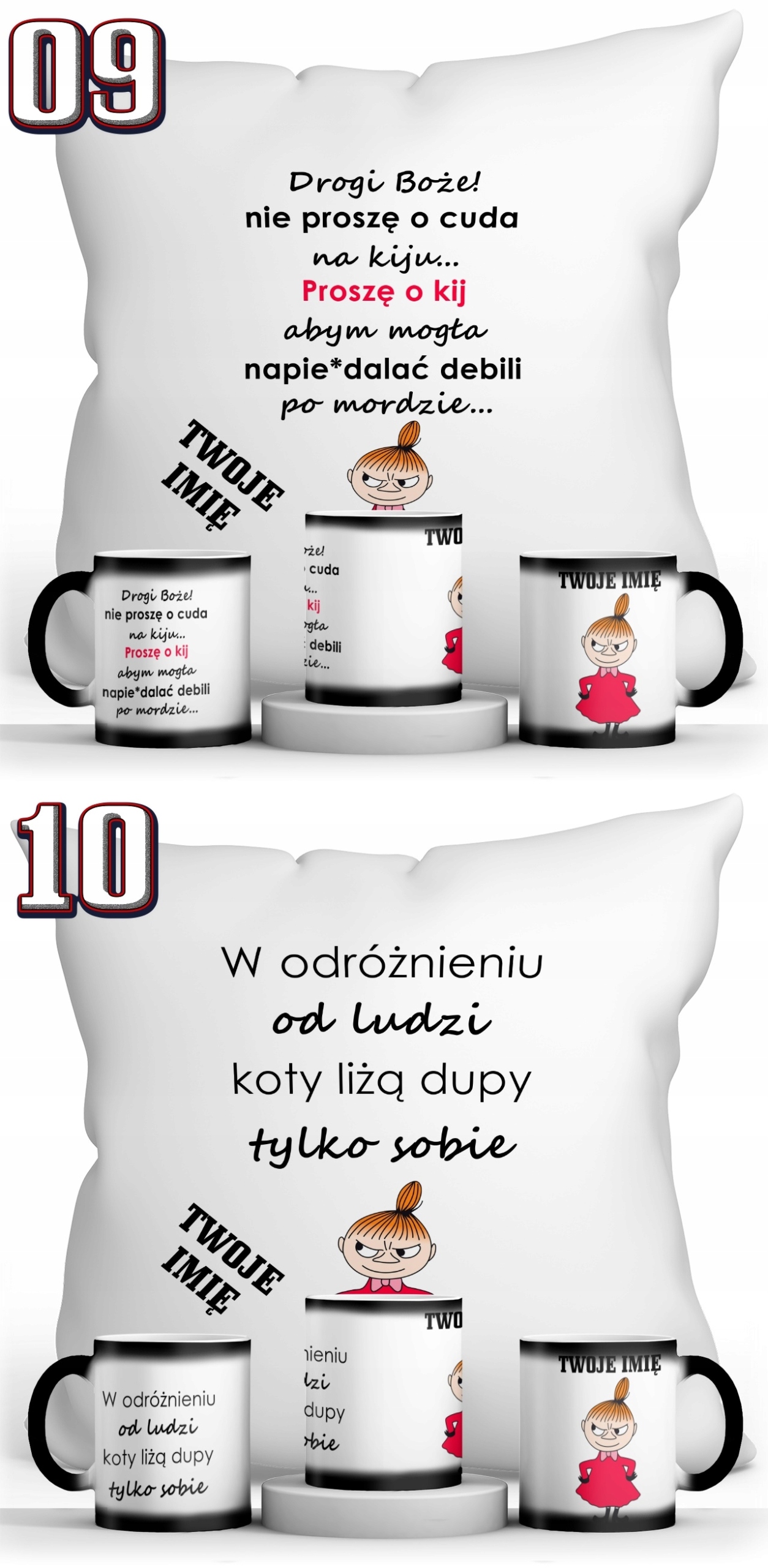 Zestaw Poduszka + Magiczny kubek MAŁA MI EAN (GTIN) 5904933301928