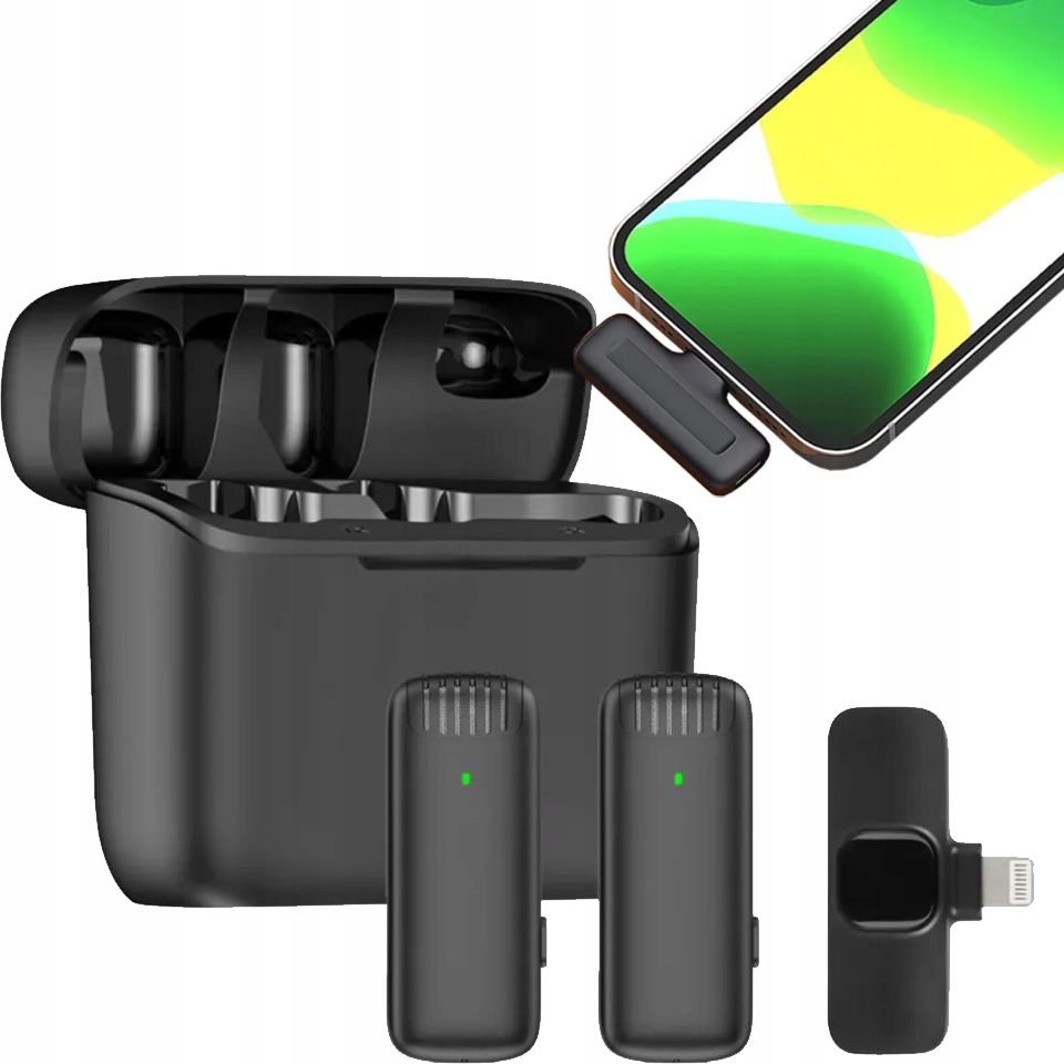 Bezdrátový Kravatový Mikrofon Lightning Ios Streaming Live Vlog