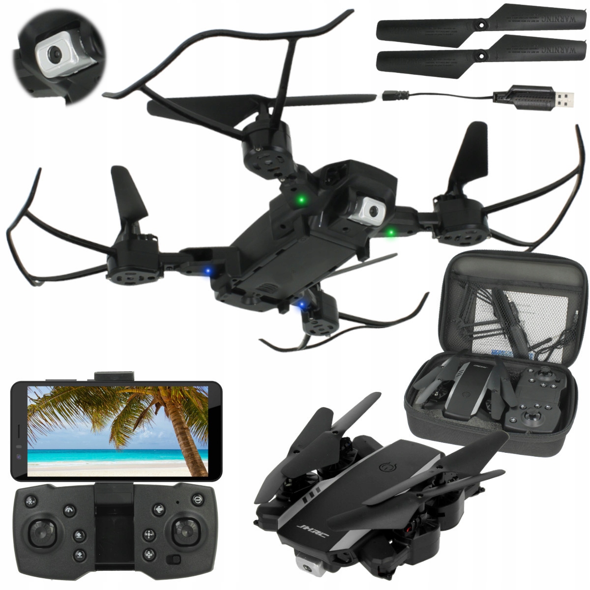 Dron S Wifi Kamerou Hračka Vznášení Na Dálkové Ovládání Telefon 2X Aku