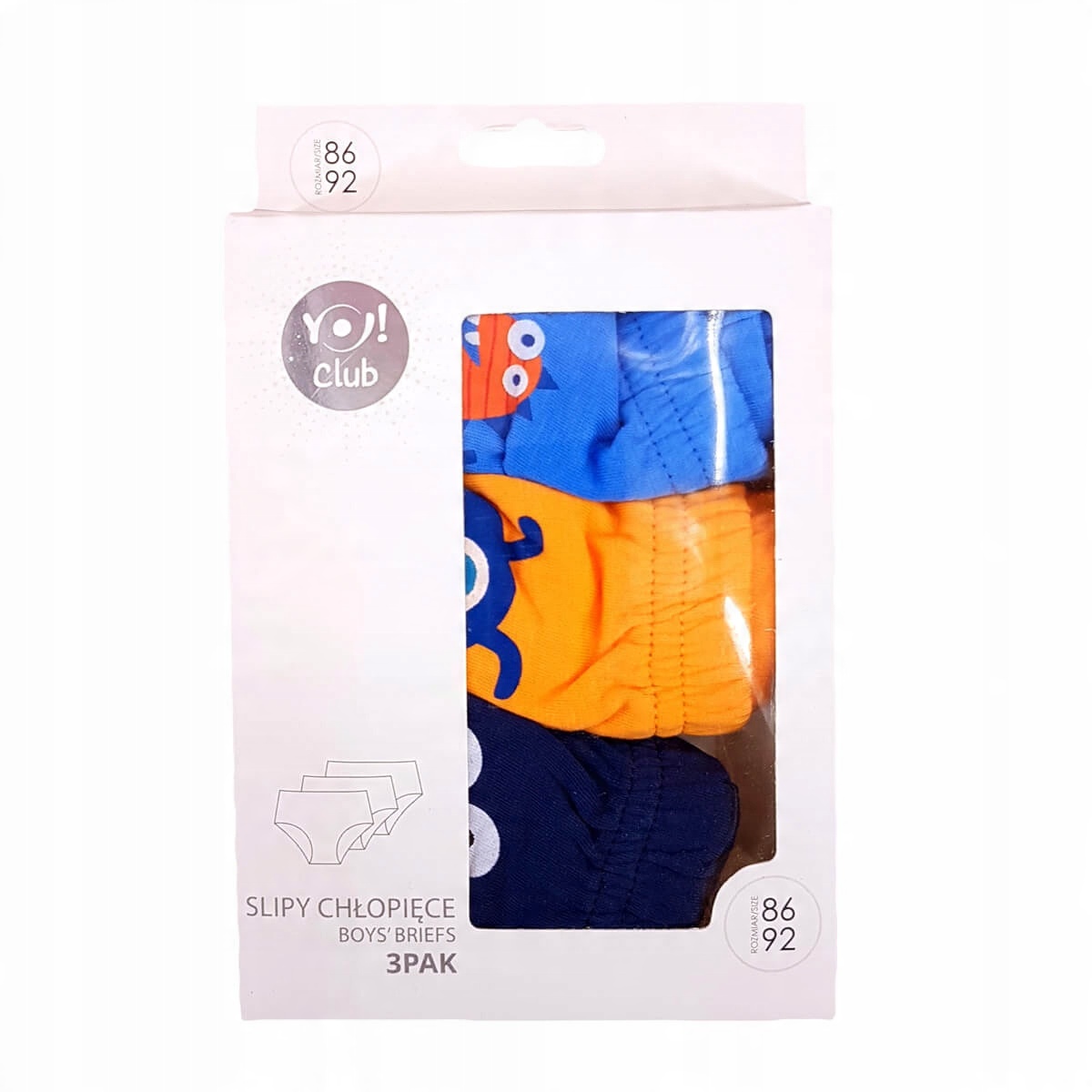 

Slipy chłopięce 3pak box majtki Yo! boy 110/116 cm