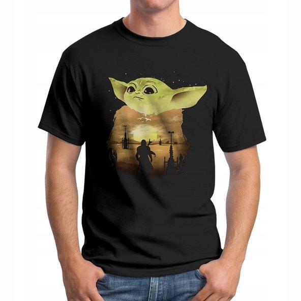 

Koszulka T-Shirt Mandalorian Yoda z Nadrukiem L