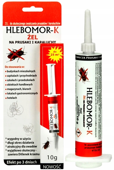 

Środek Na Karaluchy Prusaki Hlebomor-k Żel 10G