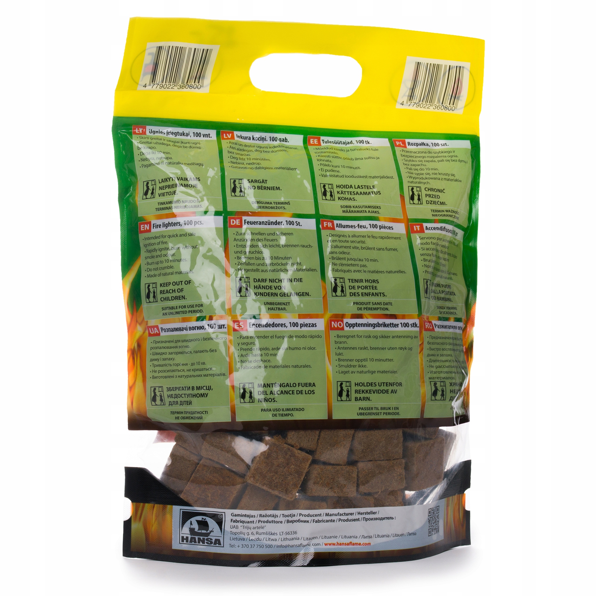 Hansa Rozpałka do kominka grilla 100 sztuk Marka Hansa