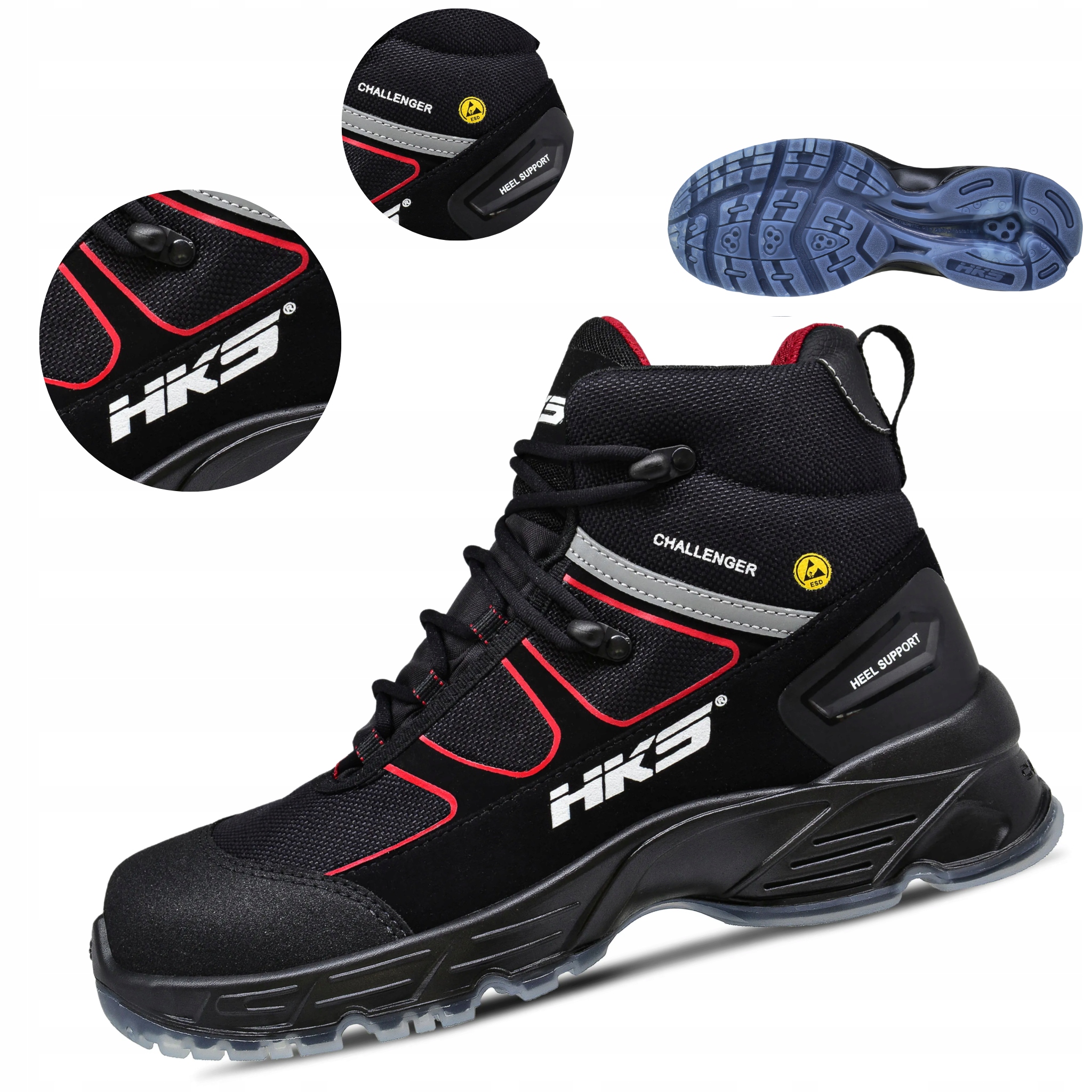 Mocne Buty Robocze Bhp S3 wzmocnione cordura z Noskiem trzewiki Hks K5 r.41