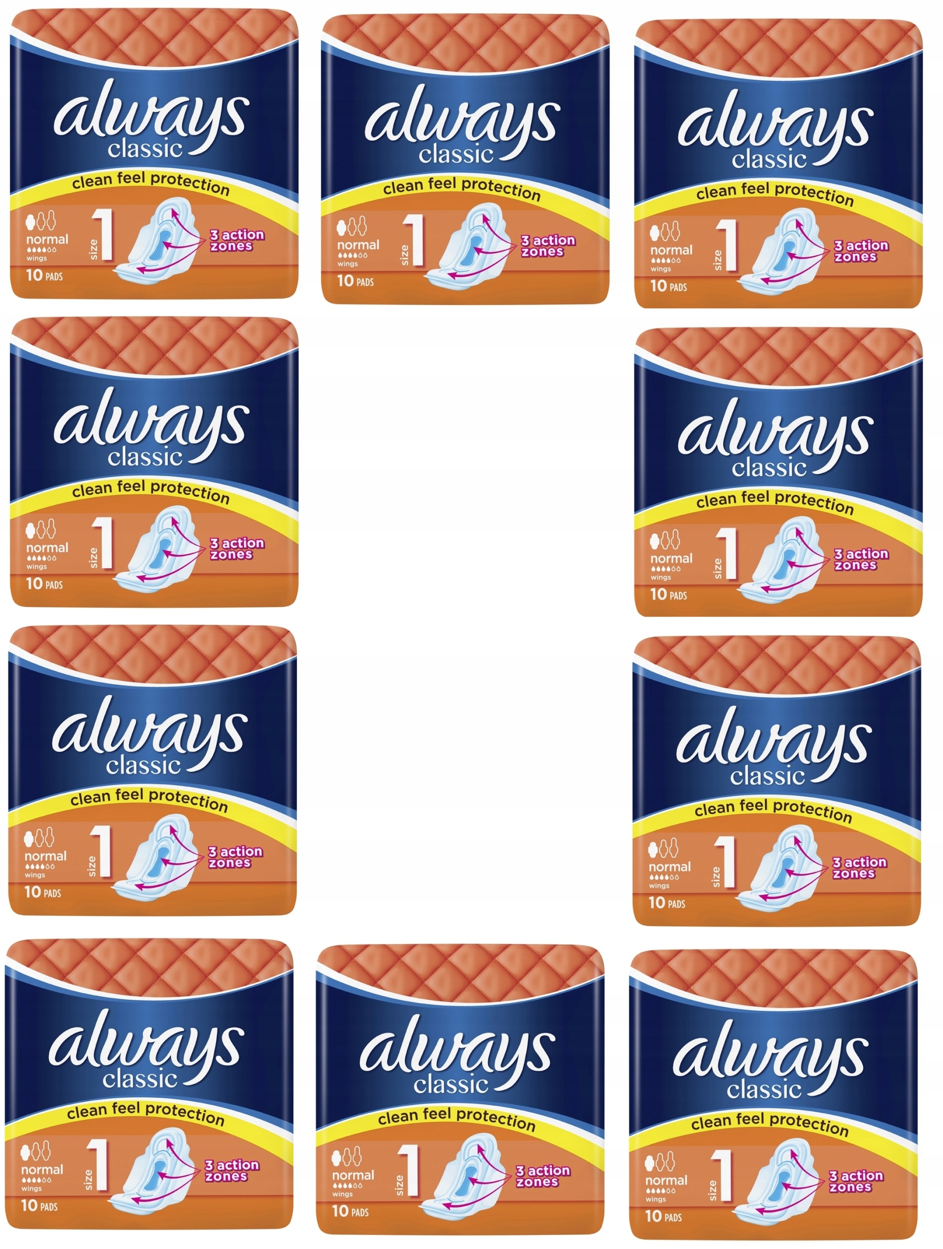 Always Classic Normal 10 Opakowań