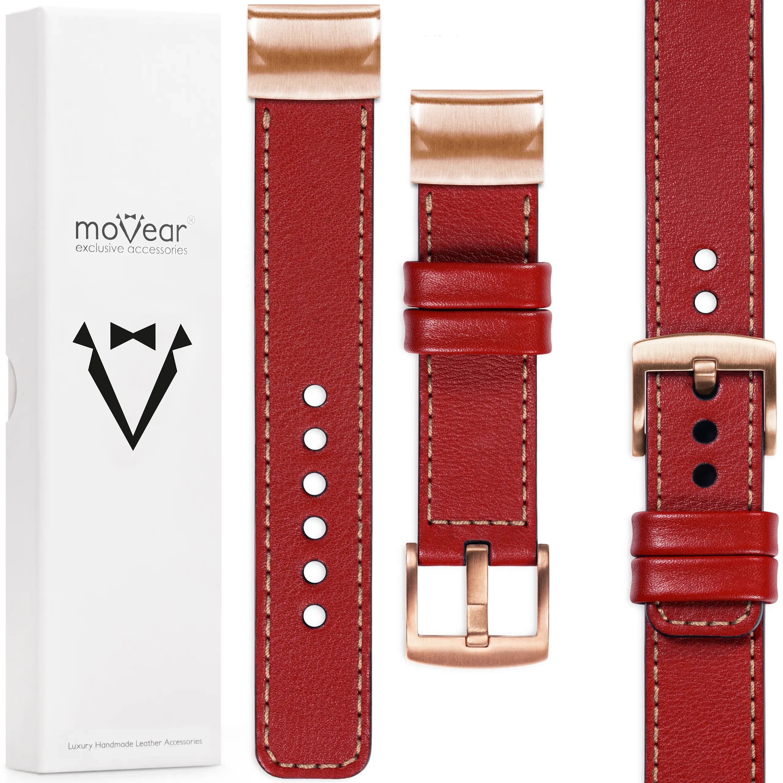 Exkluzivní řemínek pro Garmin QuickFit 20 mm Fenix 8s 7s 6s 5s kožený Movear