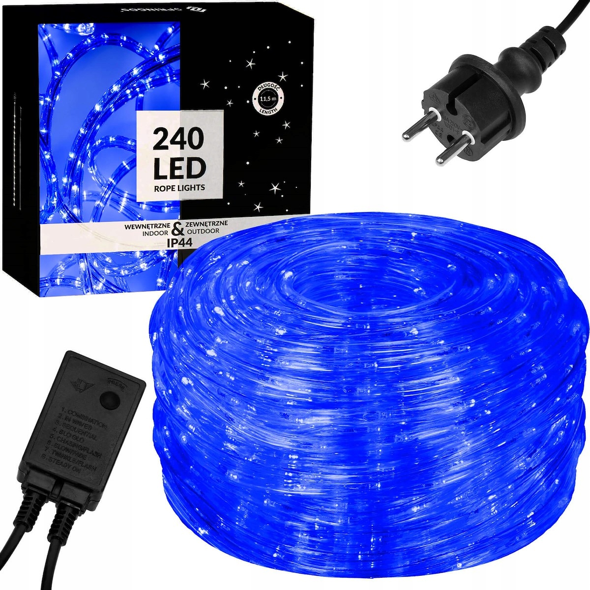 

Wąż Świetlny Zewnętrzny Gruby 240LED Lampki 10m