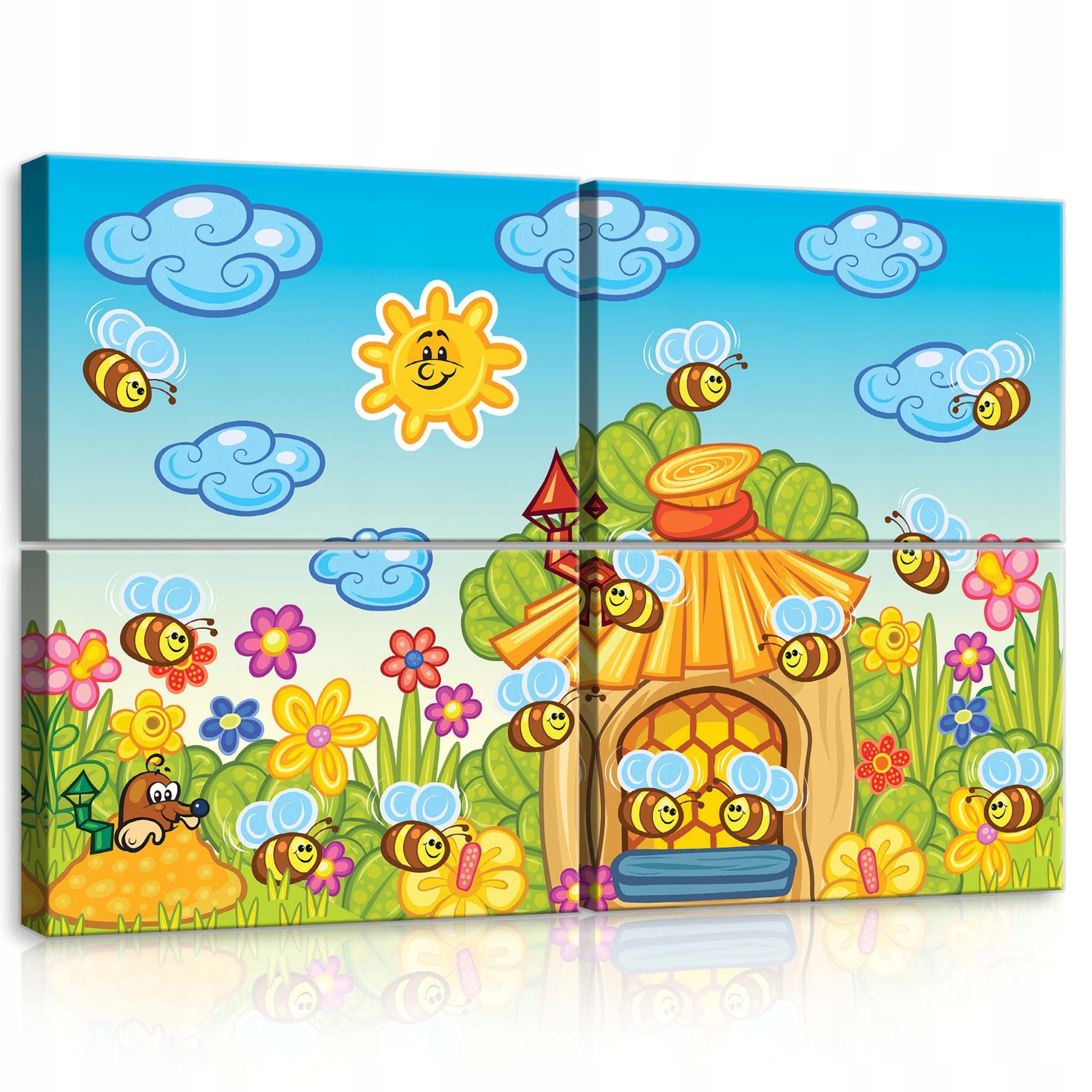 Obraz 120x80 Pohádka včely úl slunce květiny léto radost dítě pozitivní