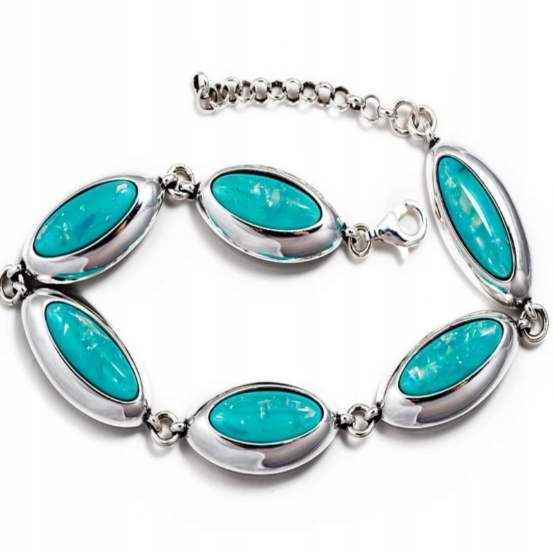 Stříbrný náramek s opalitem