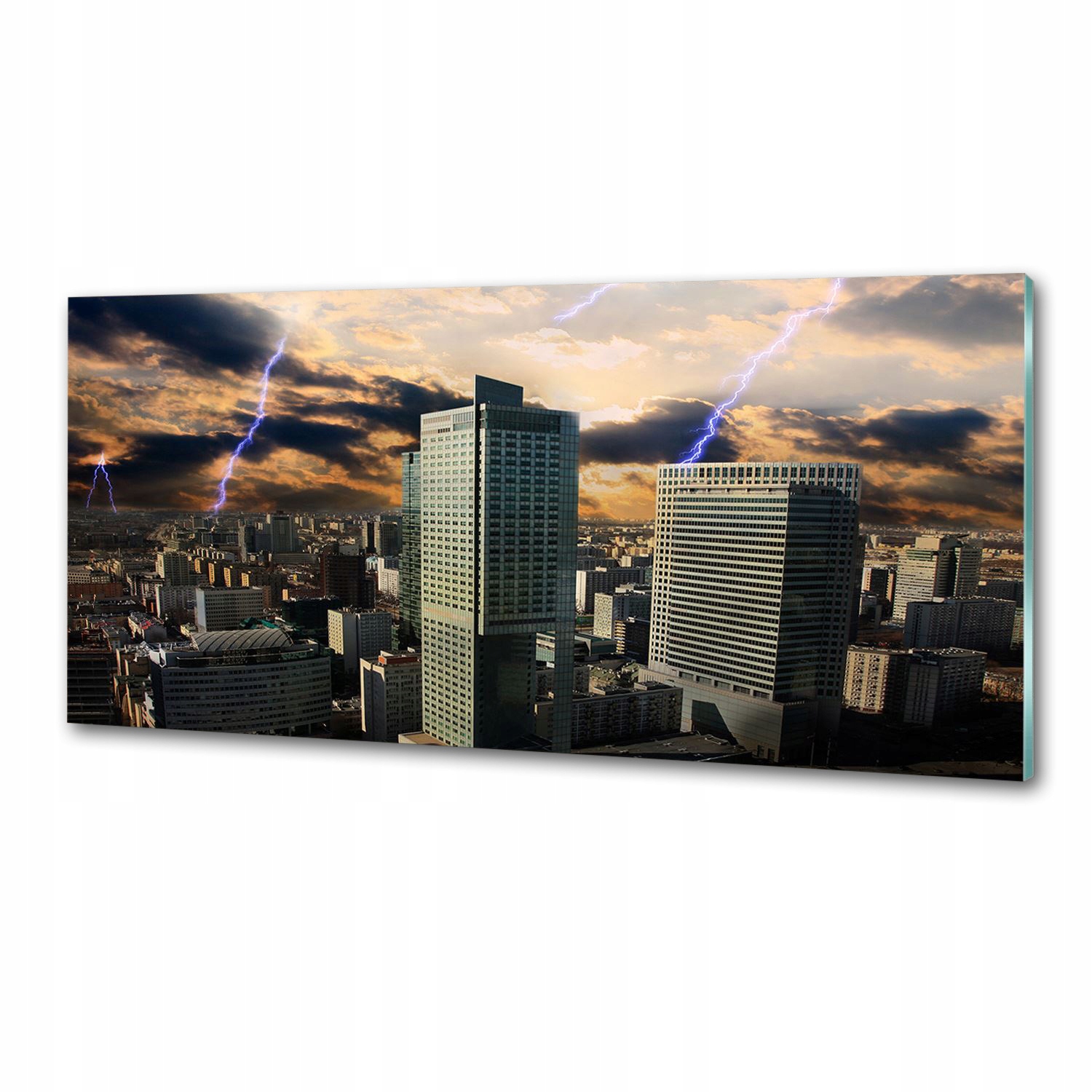 Panel do kuchyne Búrka nad Varšavou 125x50 Lepidlo