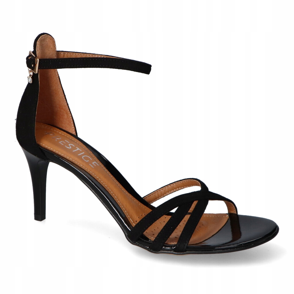 Sandály Prestige 2100/SZP/K-ZAMSZ Černý semiš 37