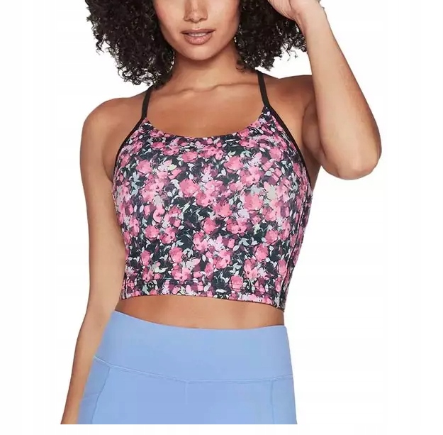 Dámský top na ramínka Skechers Gostretch Fantasy květinový vzor M
