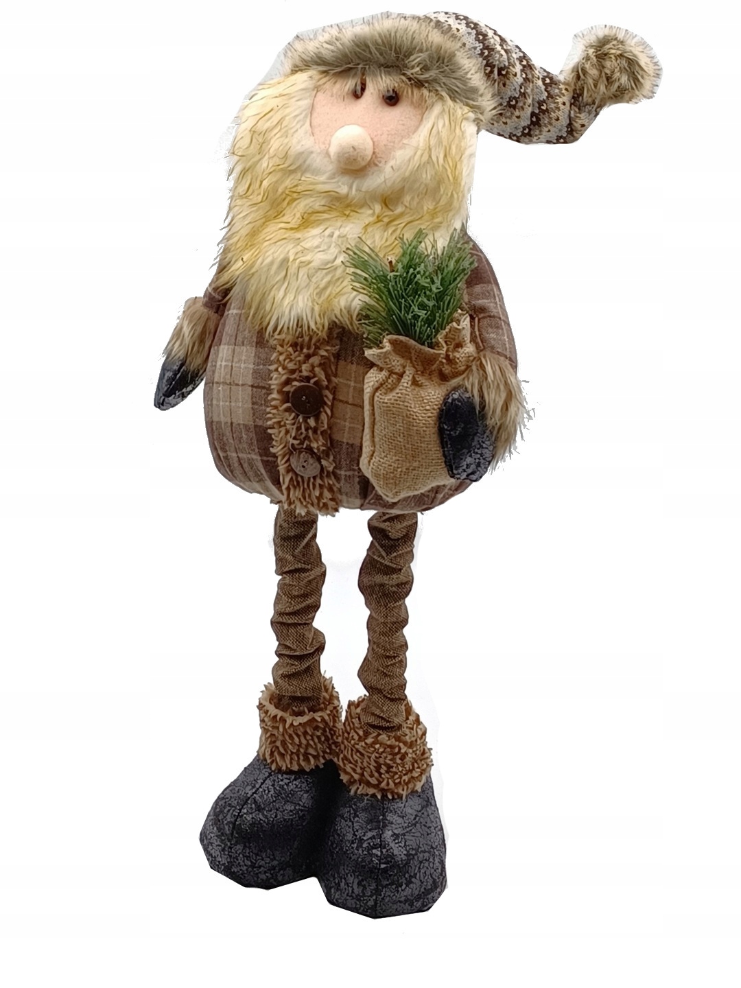 DUŻY SKRZAT MIKOŁAJ TELESKOPOWY ŚWIĘTA 71cm OZDOBA DEKORACJA FIGURKA