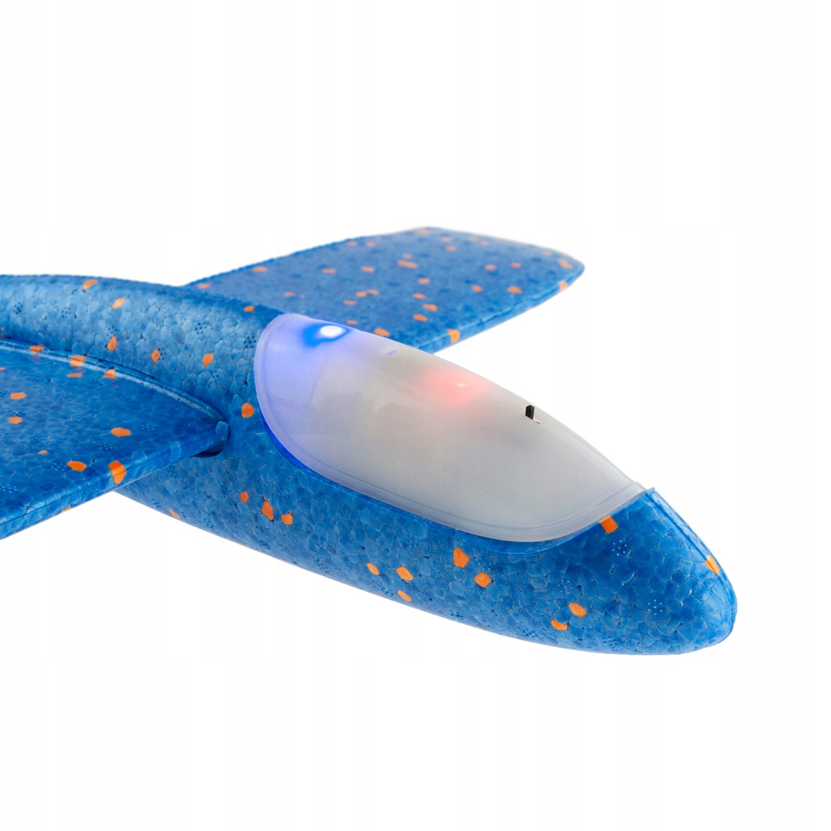 DUŻY SAMOLOT STYROPIANOWY ZE STYROPIANU 49CM ŚWIECĄCY LED SZYBOWIEC RZUTKA Materiał inny