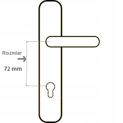 KLAMKA DO DRZWI WEJŚCIOWYCH SPACE 72 WKŁAD PATYNA LEWA Rodzaj Klamka zewnętrzna