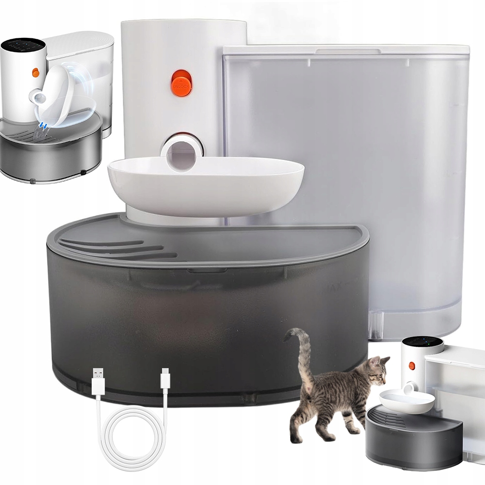 Levně Miska Automatická Napáječka Nádrž 3L Tichá Pro Psa Kočku