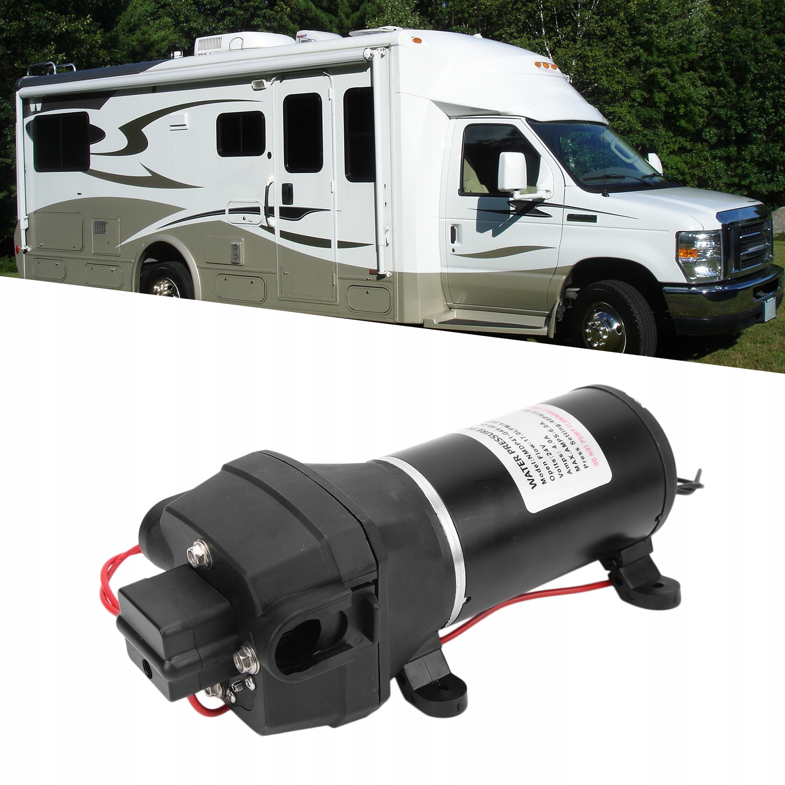 POMPA WODY CIŚNIENIOWA SAMOZASYSAJĄCA 24V 4.5GPM Marka bez marki