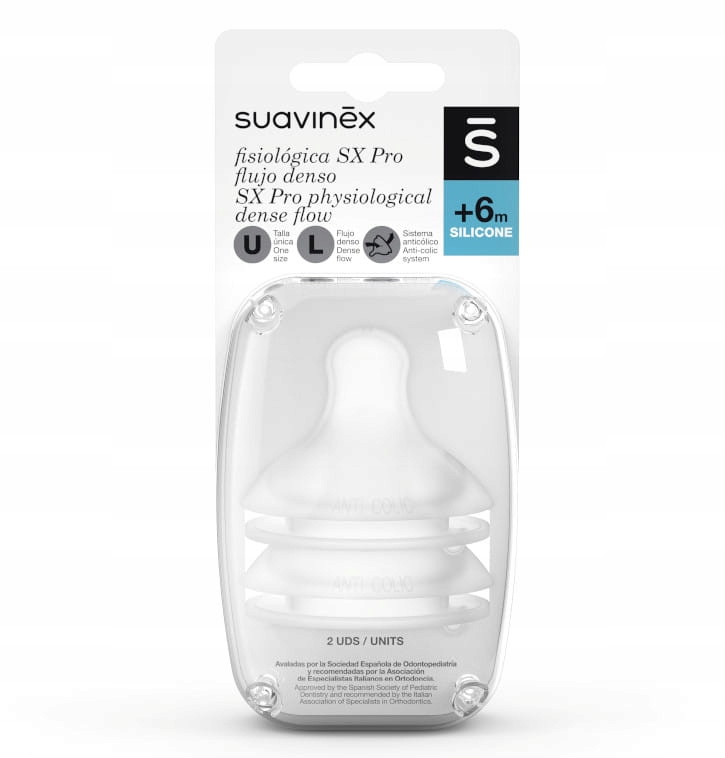 SUAVINEX Smoczki do butelek SX Pro szybki 6m+