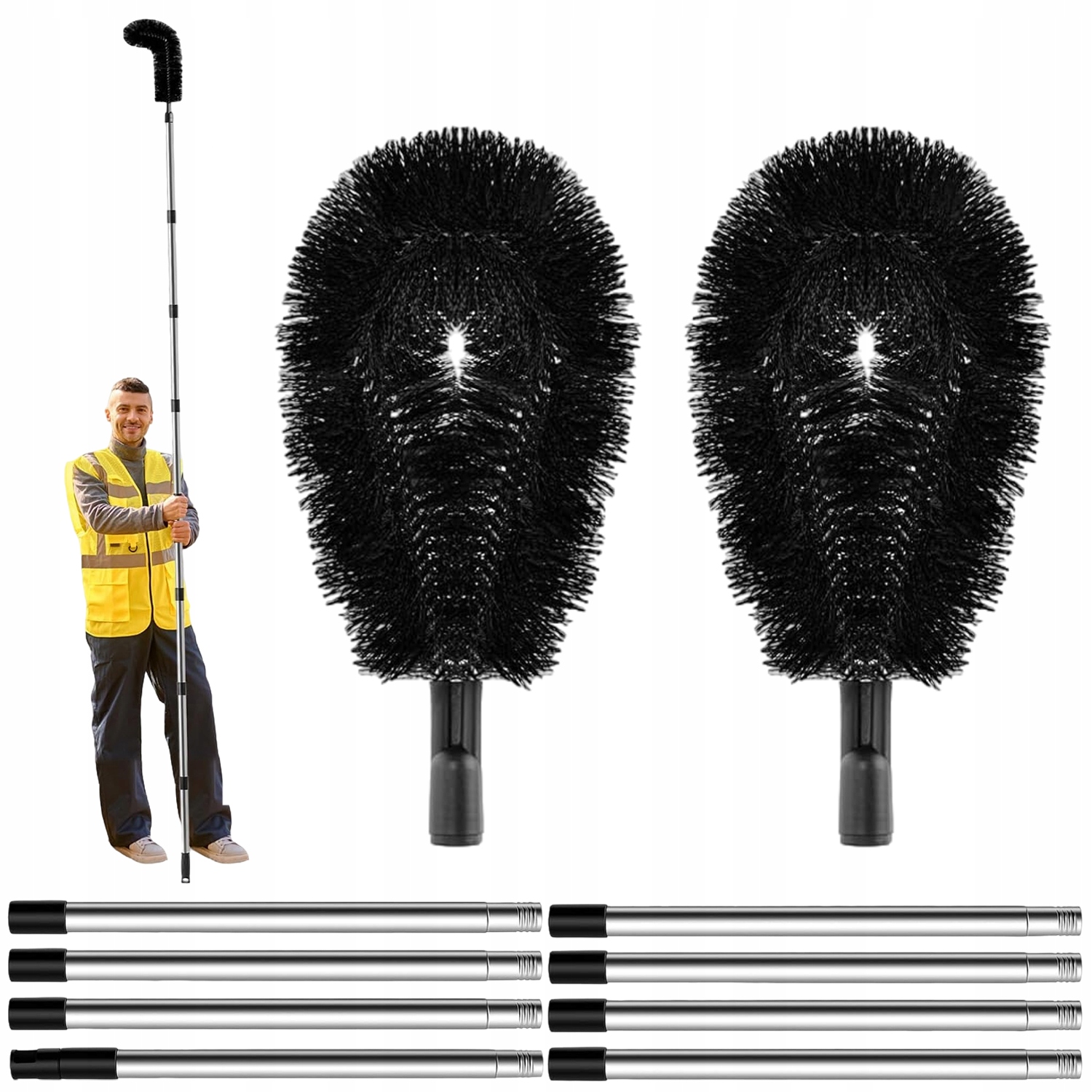 Levně Teleskopický Kartáč Na Čištění Okapů Sněhových Listů A Nečistot