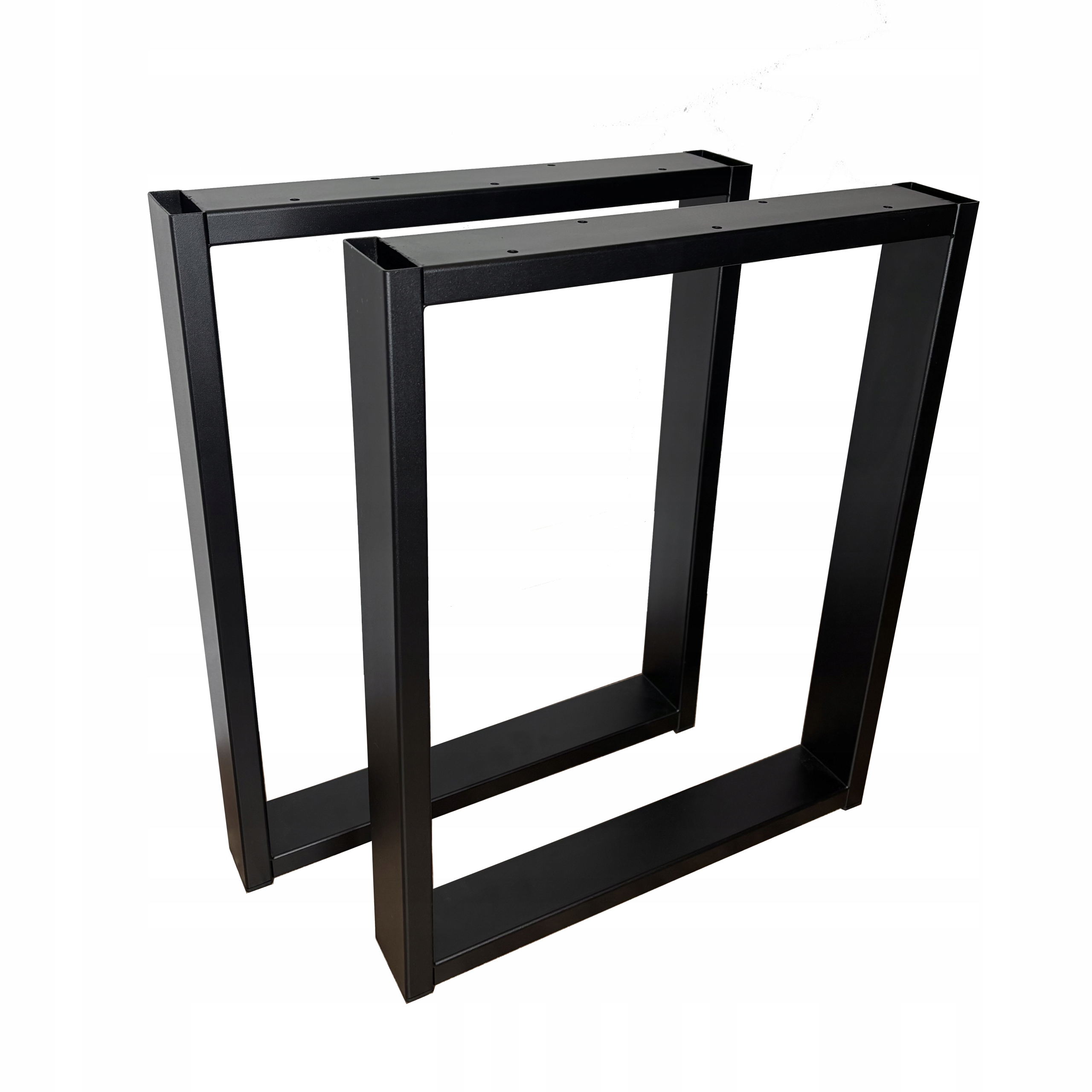 Nohy K Lavičce Psací Stůl Kovové Černé 40x50 CM Profil 6x2 CM Loft 2 Ks