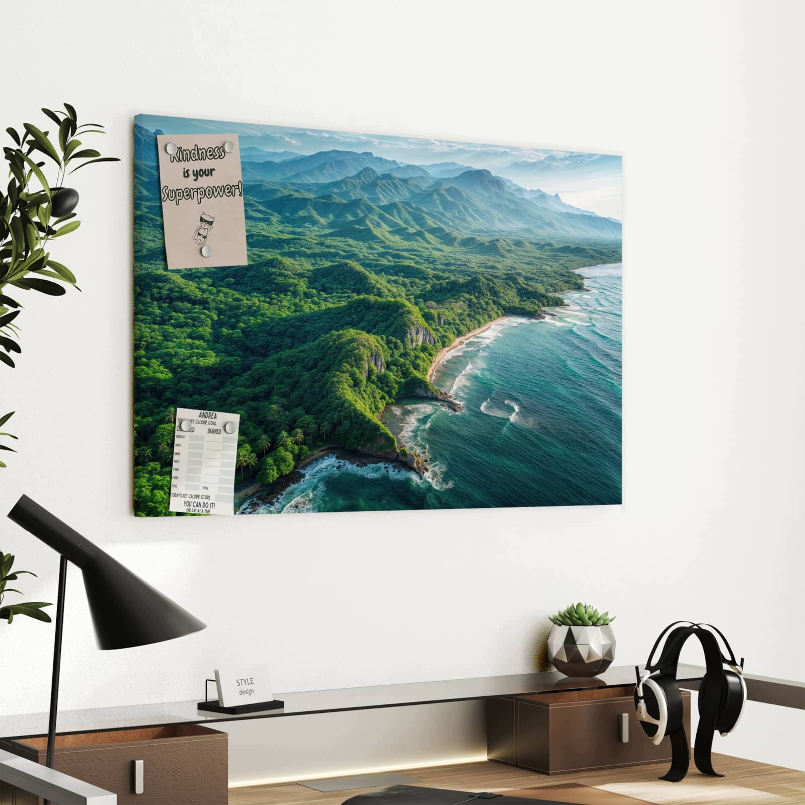 Magnetická tabule Krajina přímořský 60 × 40 cm