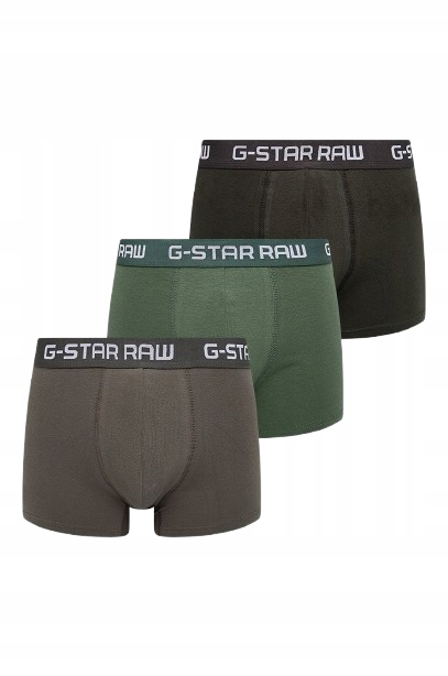 G-star Raw 3 Pack Pánské Bavlněné Boxerky Zelené S Logem M J2B