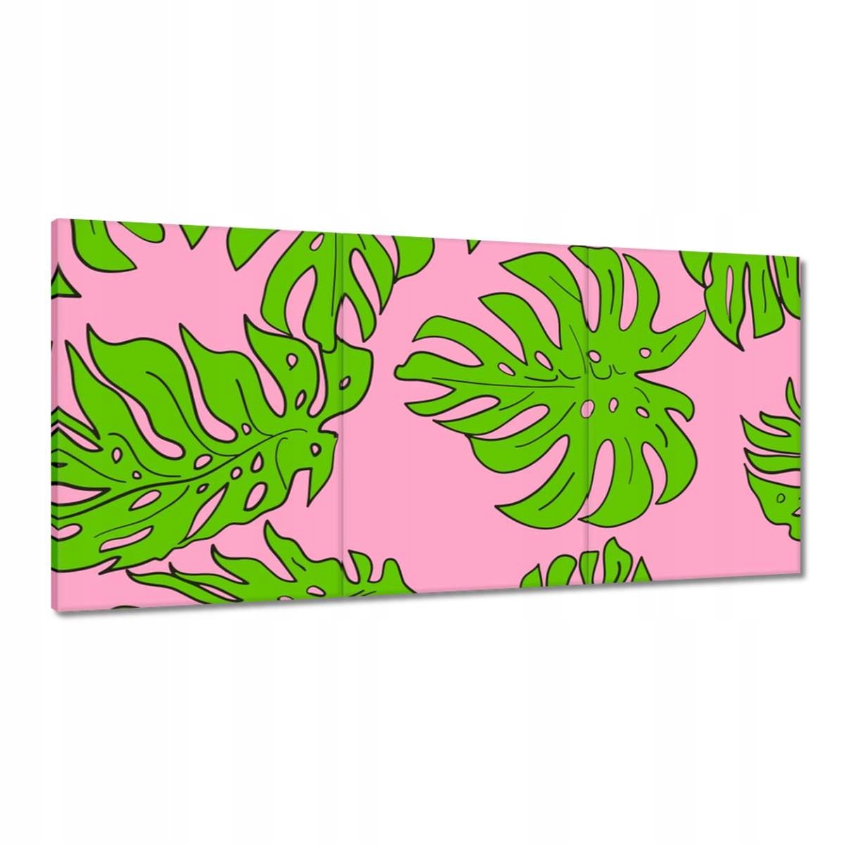 Obrazy 180x90 Monstera Zelená ružová