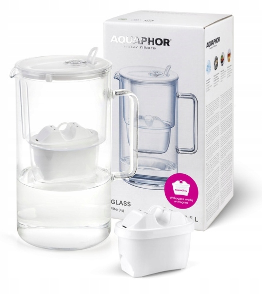 Skleněná Filtrační Konvice Aquaphor Glass 2,5 L S Náplní Maxfor+ Mg Bílá