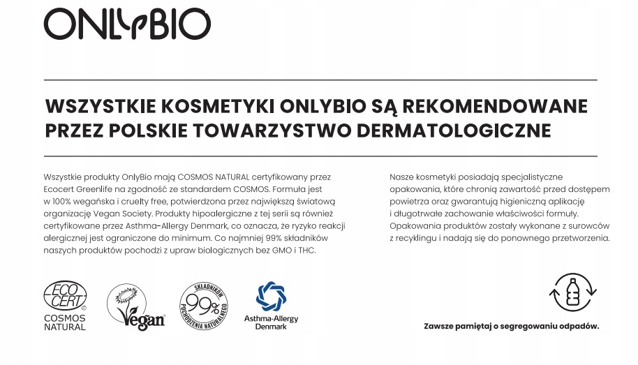 ONLYBIO - KOMBUCHA PŁYN MICELARNY MATUJĄCY 300ml Marka OnlyBio