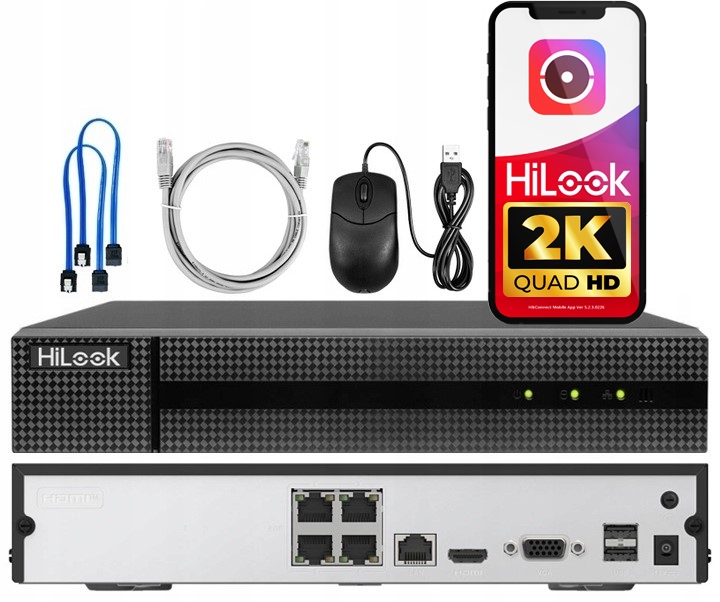 Záznamník HiLook by Hikvision NVR-4CH-4MP/4P s přepínačem 4xPoE až 4Mpx
