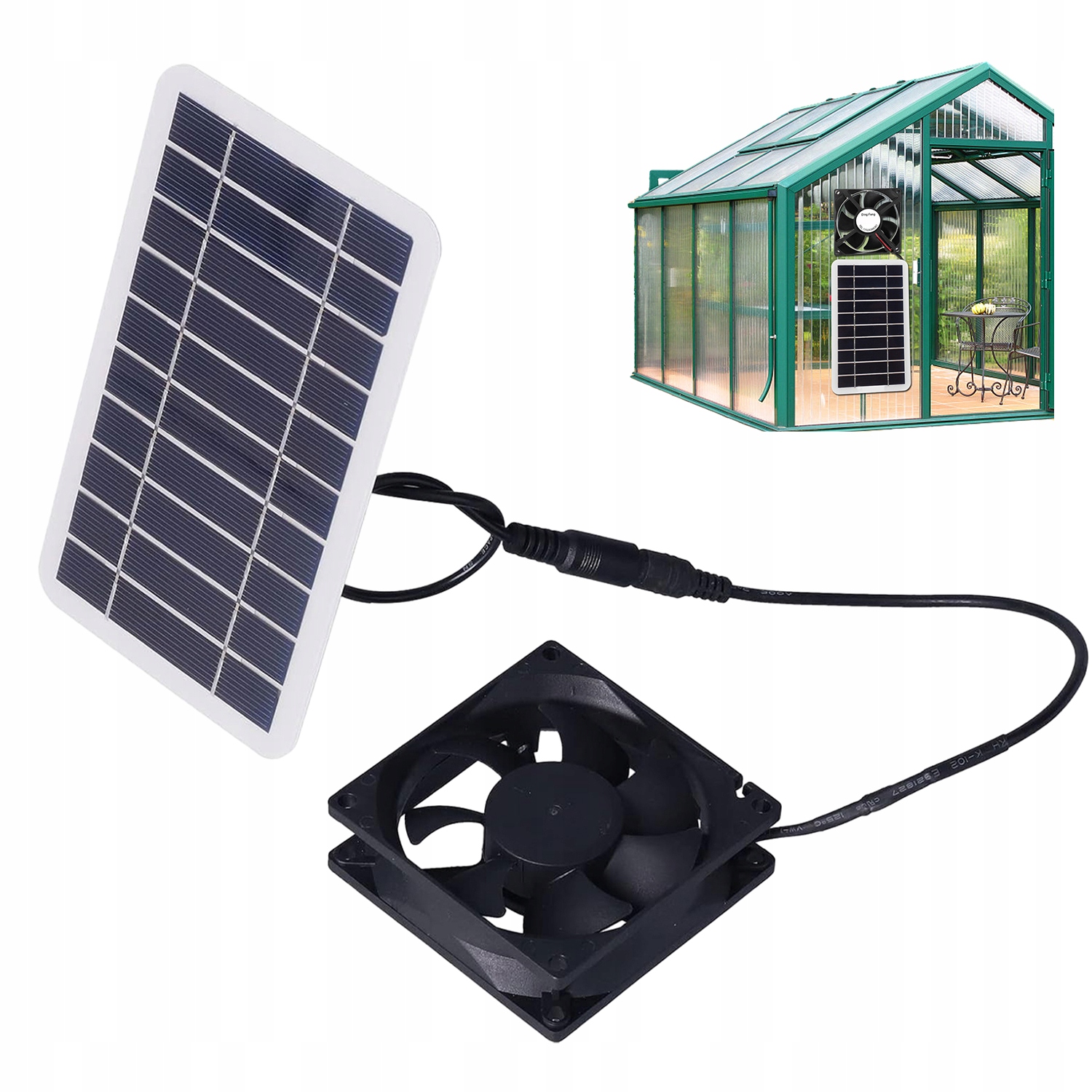 Wentylator Panel Solar Słoneczny Wentylacyjny 30W Na Poddaszu Szklarniowego
