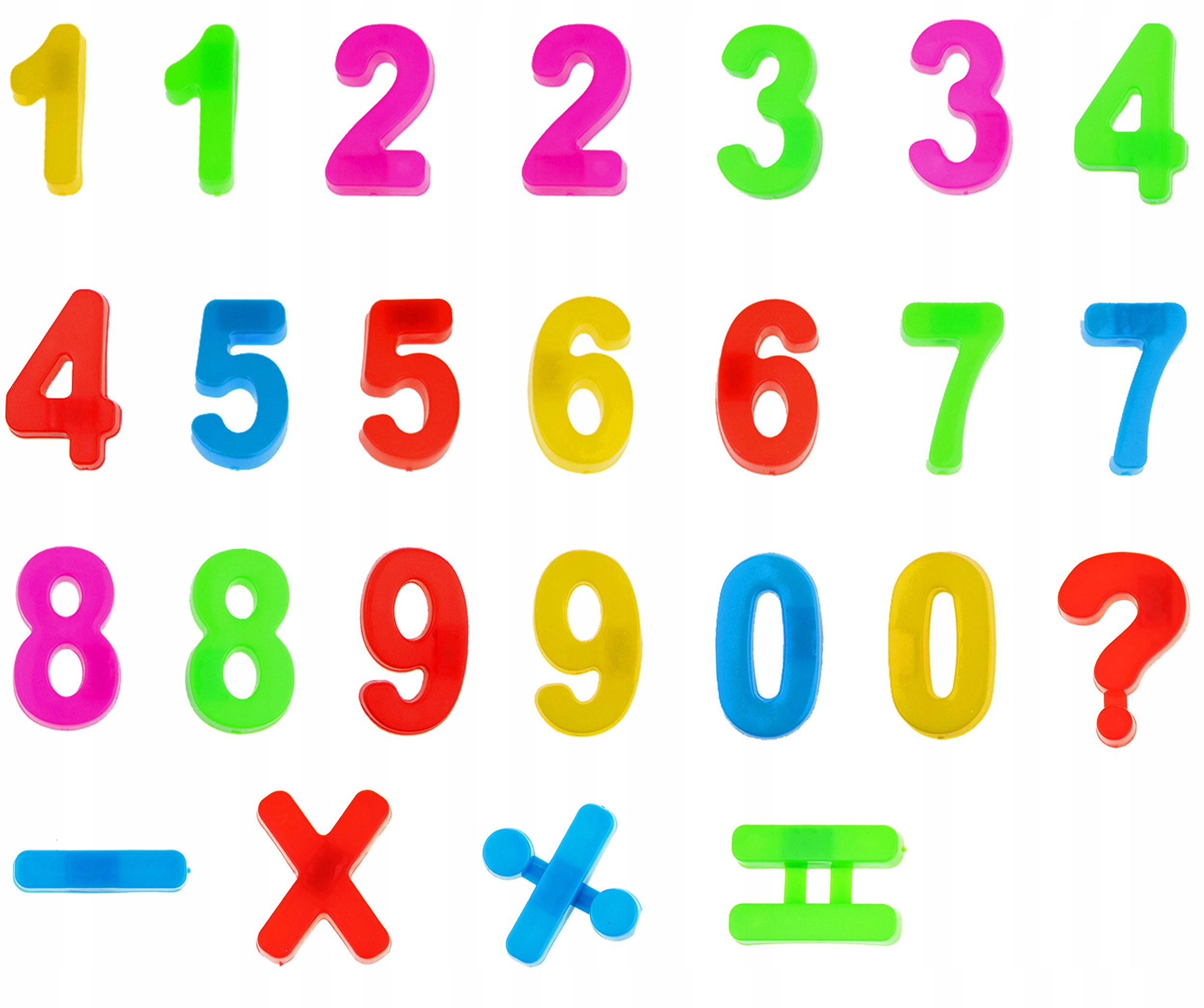 MAGNETYCZNE CYFERKI KOLOROWE DO TABLICY NA LODÓWKĘ Rodzaj inny