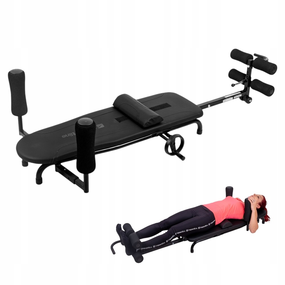 Stół trakcyjny łóżko, ławka inwersyjna do rozciągania pleców inSPORTline