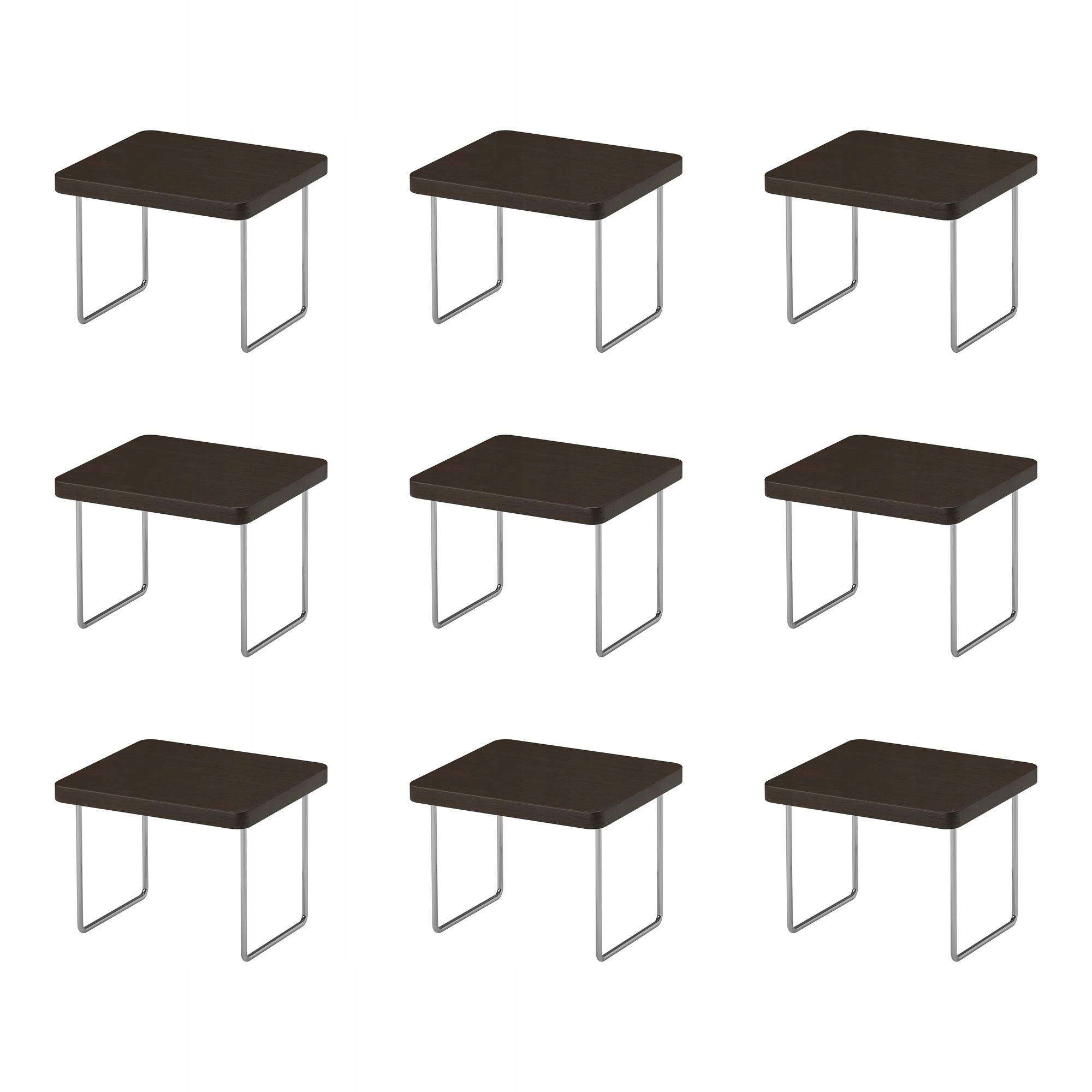 9 ks Podstavec na loketní opěrku Tmavě hnědý, nastavitelný