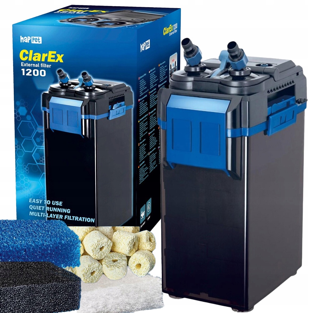 Vnější kelímkový filtr ClarEx 1200 l/h pro akvária 300-500 l Tichý