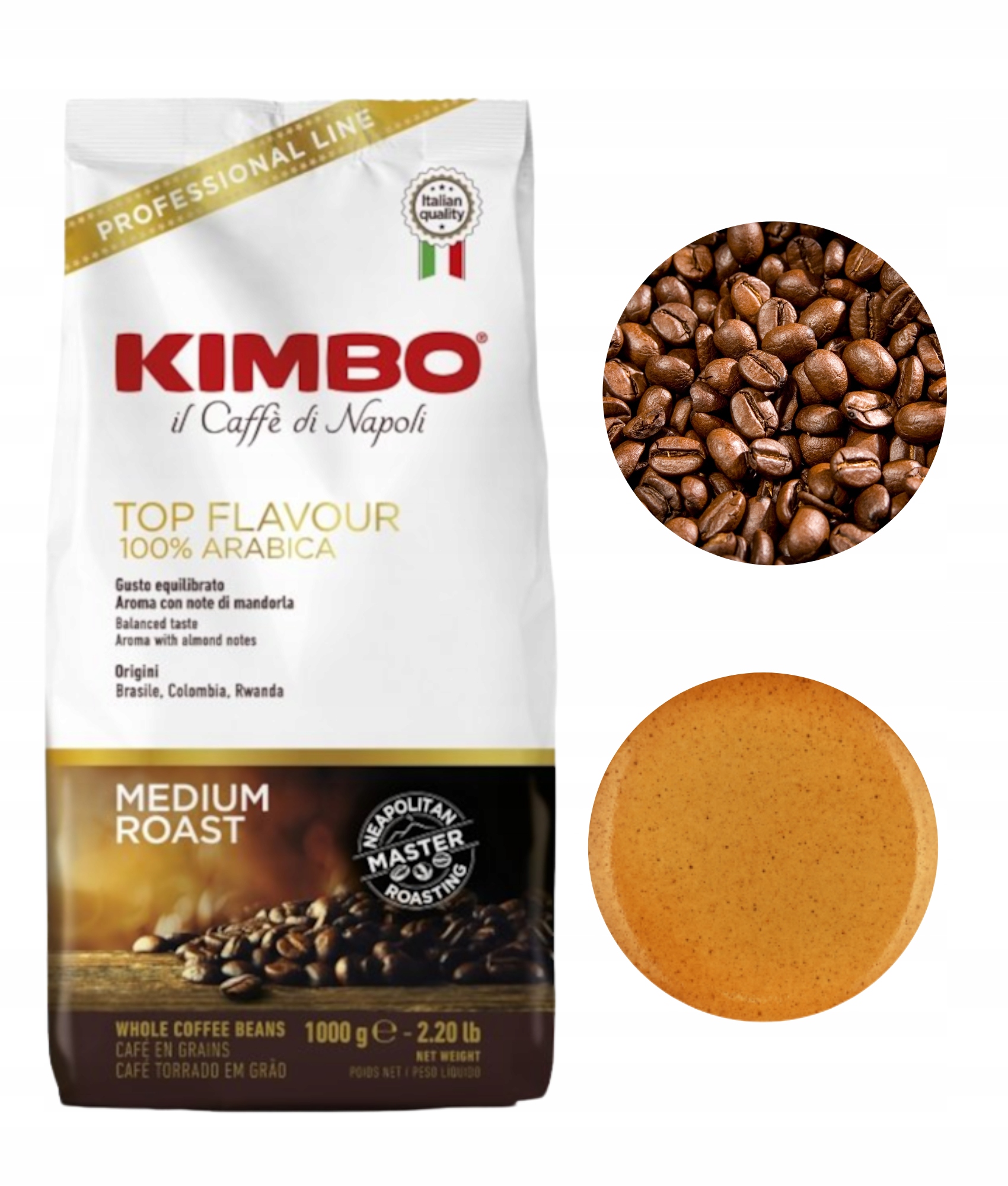 Levně Kimbo Top Flavour káva Arabica 1 kg