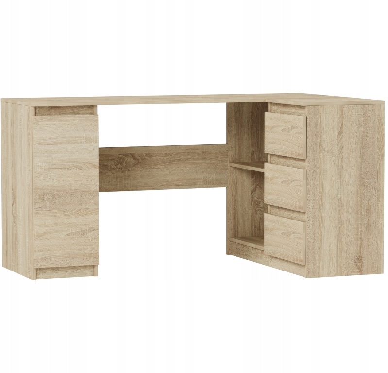 Meble Biurko narożne komputer 3sz 124cm sonomaN12