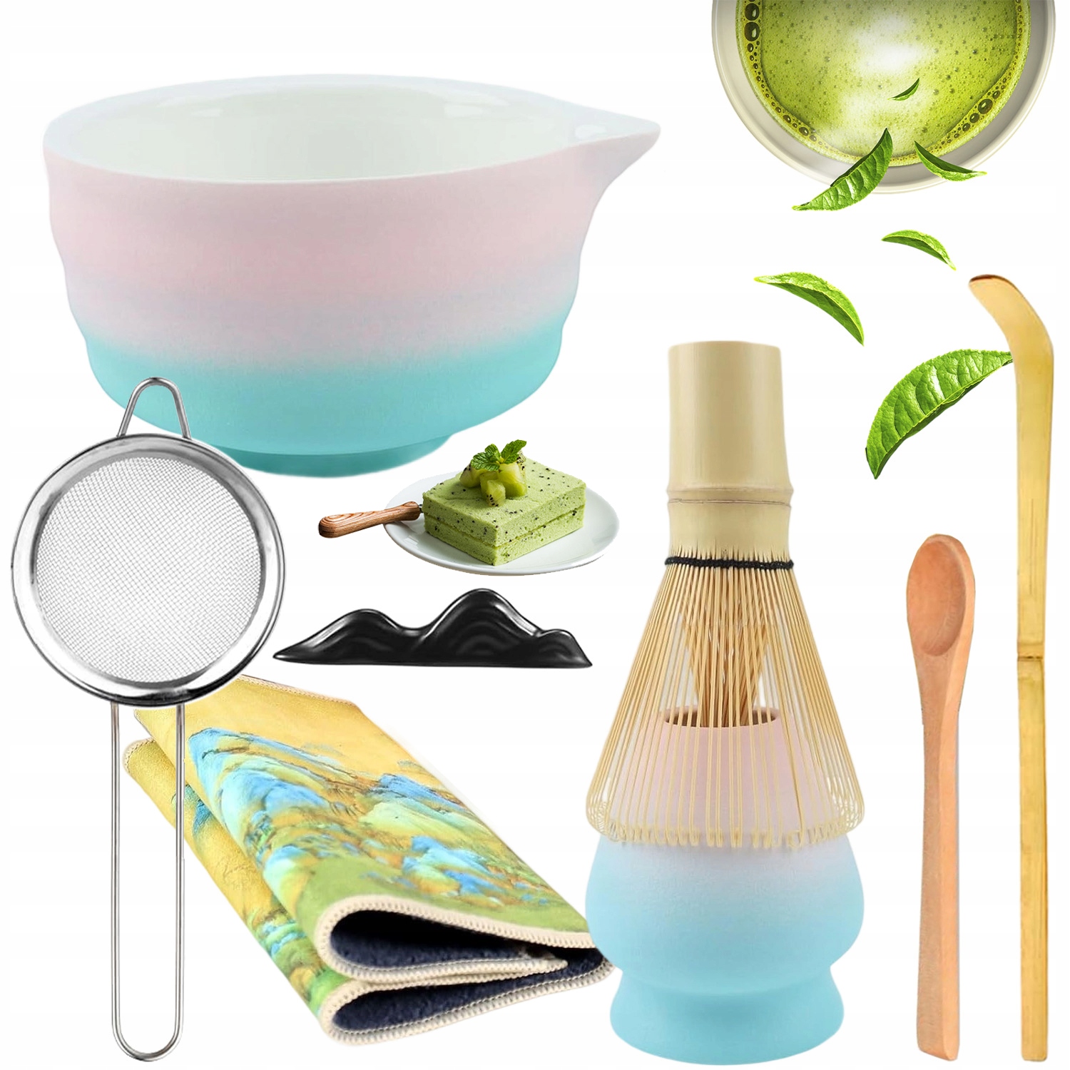 Levně Sada Příslušenství Pro Přípravu Čaje Matcha Matchawan Kusenaoshi Keramika